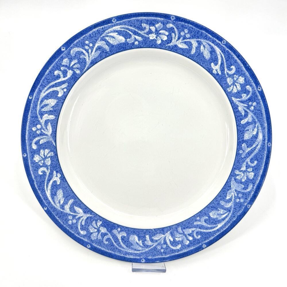 Vintage 1994 Sakura Blue Vines Large Serving Plate Platter 12 Inch Discontinued